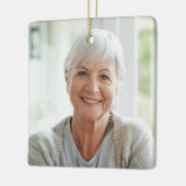 Forever in our Hearts Memorial Custom Text Photo セラミックオーナメント (左)