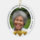 Forever in Our Hearts Memorial Photo Keepsake セラミックオーナメント (左)