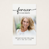 Forever in Our Hearts Memorial Prayer Cards (正面)