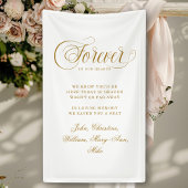 Forever In Our Hearts- Memorial White 横断幕