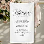 Forever In Our Hearts- Memorial White 横断幕