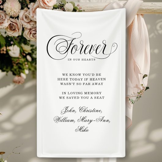 Forever In Our Hearts- Memorial White 横断幕
