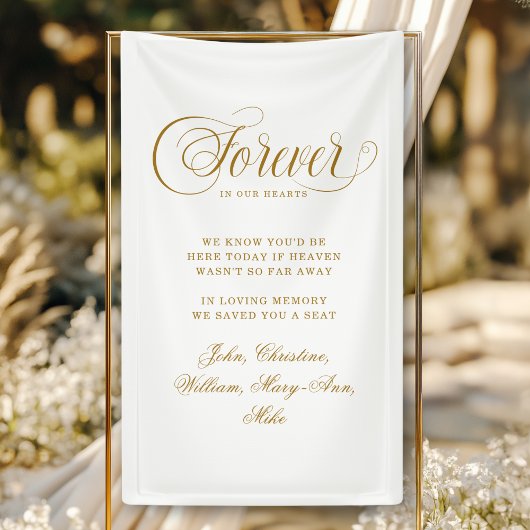 Forever In Our Hearts- Memorial White 横断幕