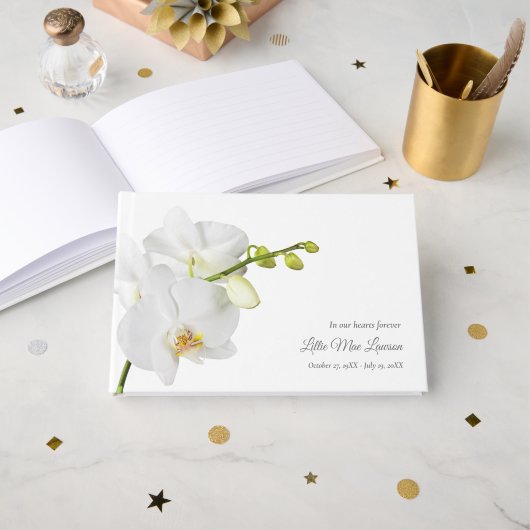 Forever in our Hearts Orchid Funeral Memorial ゲストブック (正面見開き)