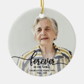 Forever In Our Hearts Personalized Photo Memorial セラミックオーナメント (正面)