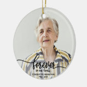 Forever In Our Hearts Personalized Photo Memorial セラミックオーナメント (左)