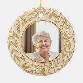 Forever In Our Hearts Personalized Photo Memorial セラミックオーナメント (裏面)