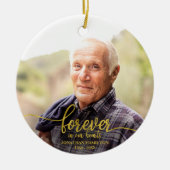 Forever In Our Hearts Personalized Photo Memorial セラミックオーナメント (正面)