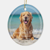 Forever in our Hearts Pet Memorial Name Photo セラミックオーナメント (左)