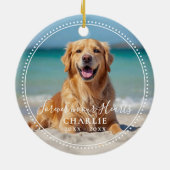 Forever in our Hearts Pet Memorial Name Photo セラミックオーナメント (裏面)