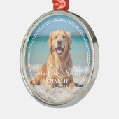 Forever in our Hearts Pet Memorial Name Photo メタルオーナメント (左)