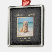 Forever in our Hearts Pet Memorial Name Photo メタルオーナメント (左)