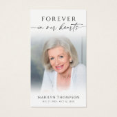 Forever in Our Hearts Photo Beach Prayer Cards (正面)