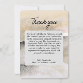 Forever in Our Hearts Photo Funeral Memorial サンキューカード (裏面)