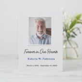 Forever in Our Hearts Photo Funeral Memorial サンキューカード (スタンド正面)