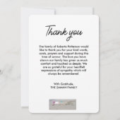 Forever in Our Hearts Photo Funeral Memorial サンキューカード (裏面)