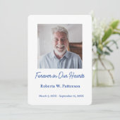 Forever in Our Hearts Photo Funeral Memorial サンキューカード (スタンド正面)