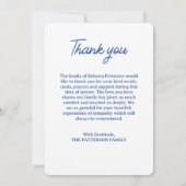 Forever in Our Hearts Photo Funeral Memorial サンキューカード (裏面)