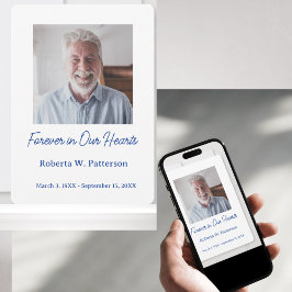 Forever in Our Hearts Photo Funeral Memorial サンキューカード