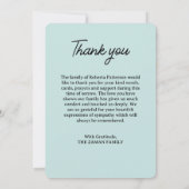 Forever in Our Hearts Photo Funeral Memorial サンキューカード (裏面)