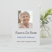 Forever in Our Hearts Photo Funeral Memorial サンキューカード (スタンド正面)