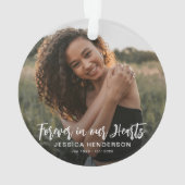 Forever in our Hearts Photo Keepsake Christmas オーナメント (裏面)