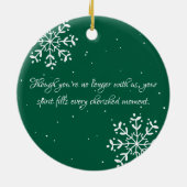 Forever In Our Hearts | Photo Memorial セラミックオーナメント (裏面)