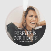 Forever in Our Hearts' Photo Memorial Christmas オーナメント (正面)