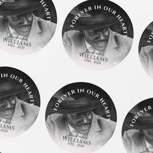 Forever In Our Hearts | Photo Memorial Funeral ラウンドシール