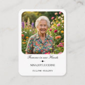 Forever in our Hearts Photo Memorial Wallet Card エンクロージャーカード (正面)