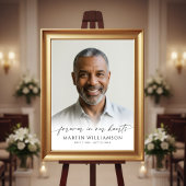 Forever In Our Hearts Photo Modern Script Memorial ポスター