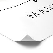 Forever In Our Hearts Photo Modern Script Memorial ポスター (角)