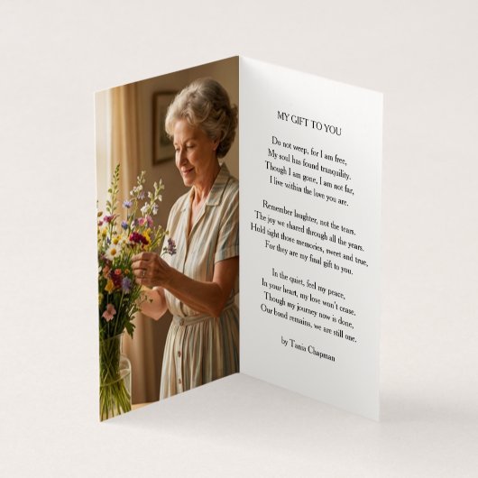 Forever in our Hearts Photo Poem Memorial Prayer (内部)