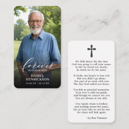 Forever in our Hearts Photo Prayer Card 名刺