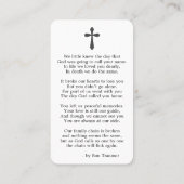 Forever in our Hearts Photo Prayer Card 名刺 (裏面)