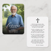 Forever in our Hearts Photo Prayer Card 名刺 (正面/裏面)
