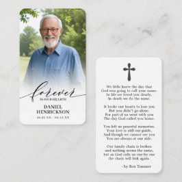 Forever in our Hearts Photo Prayer Card 名刺