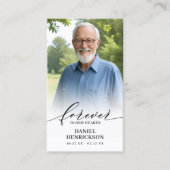 Forever in our Hearts Photo Prayer Card 名刺 (正面)