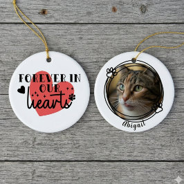 Forever In Our Hearts Red Graphic セラミックオーナメント