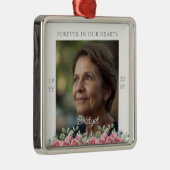 Forever In Our Hearts Roses Eucalyptus Remembrance メタルオーナメント (右)