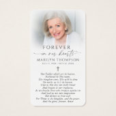 Forever in Our Hearts Sunset Photo Memorial Card (裏面)