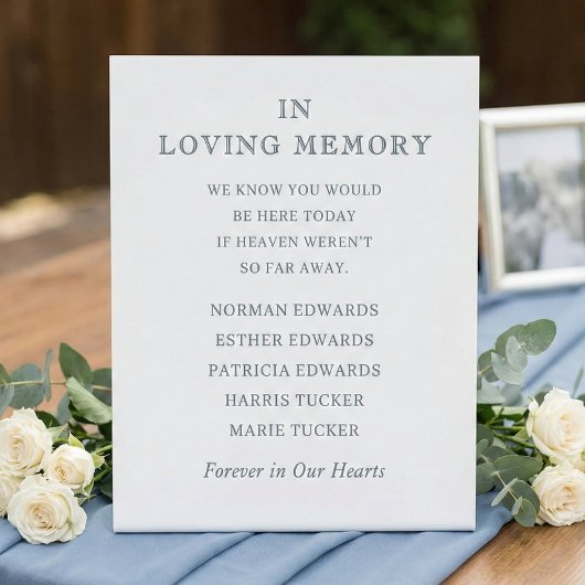 Forever In Our Hearts Wedding Memorial Names Bride 台座サイン