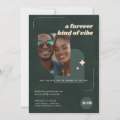 Forever Kind Of Vibe | レトロな結婚式の写真 セーブザデート (正面)