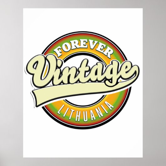 Forever lithuania vintage logo. ポスター (正面)