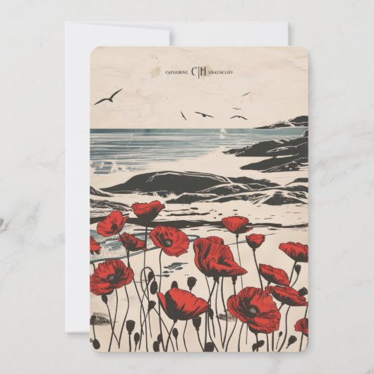 Forever Love by the Sea Wedding Invitation 招待状 (裏面)