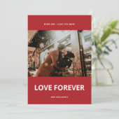 Forever Love Cardでカスタマイズ可能な写真 カード (スタンド正面)