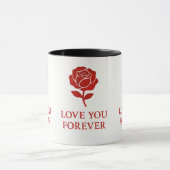 Forever Love Rose Graphic Creating Warm Valentine  マグカップ (中央)