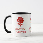 Forever Love Rose Graphic Creating Warm Valentine  マグカップ (左)