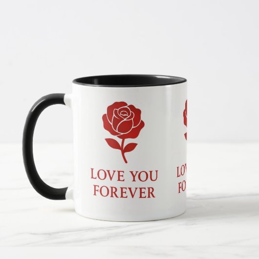 Forever Love Rose Graphic Creating Warm Valentine  マグカップ (左)