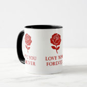 Forever Love Rose Graphic Creating Warm Valentine  マグカップ (正面左)